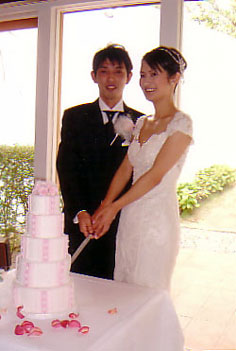 手作りウエディングケーキ